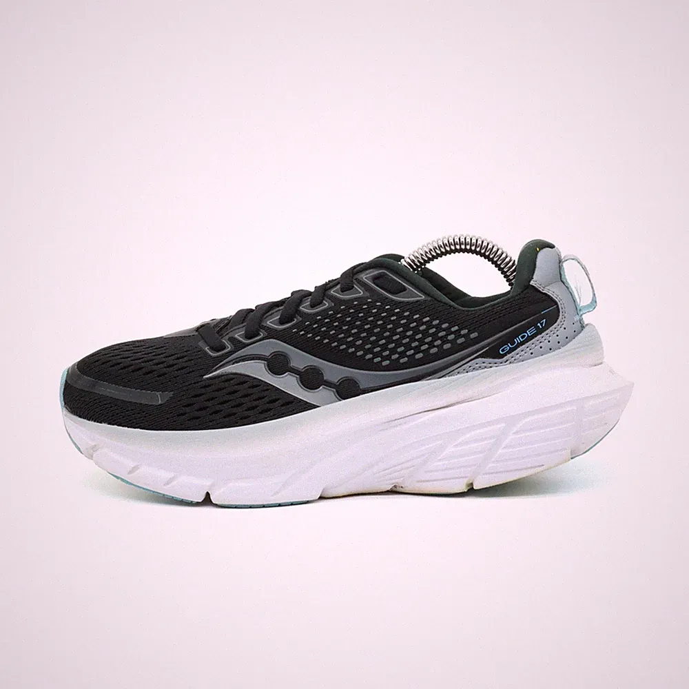 Saucony Damen Guide 17 Schuhe Schwarz Grau Mesh Atmungsaktiv Laufschuhe EU 37