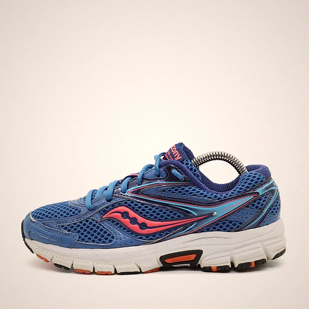 Saucony Damen Guide 8 Schuhe Blau Pink Synthetik Nylon Support Laufschuh EU 37