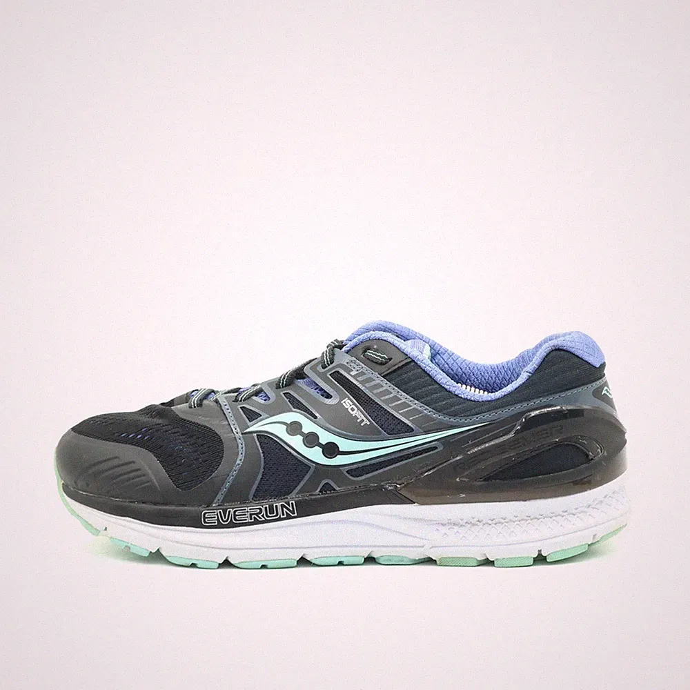 Saucony Damen Guide ISO 2 Schuhe Schwarz/Mint Synthetik Laufschuhe EU 41