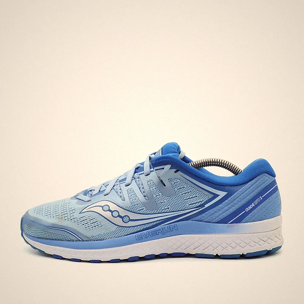 Saucony Damen Guide ISO 2 Sneaker Hellblau Low-Top Laufschuh EU 41
