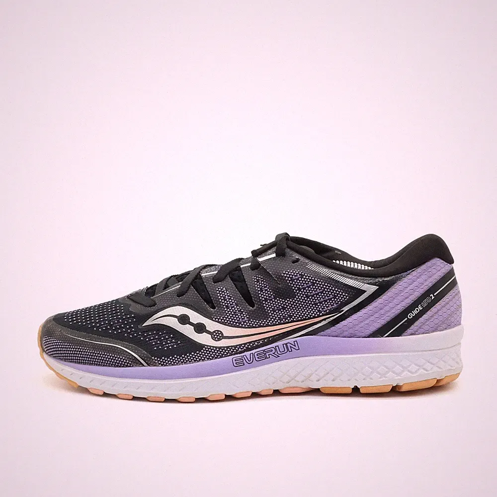 Saucony Damen Guide ISO 2 Sportschuhe Schwarz/Lila Leicht Laufschuhe EU 41