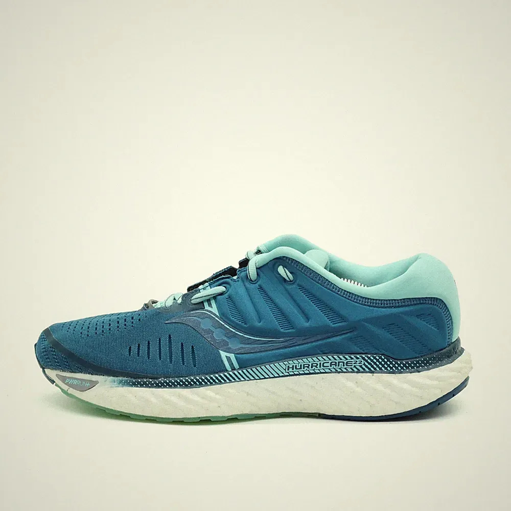 Saucony Damen Hurricane 22 Sneaker Blau Textil/TPU Gepolstert Laufschuhe EU 40.5
