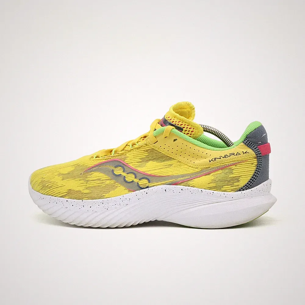 Saucony Damen Kinvara 14 Sneaker Gelb Mesh Leichtgewicht Laufschuhe EU 40.5