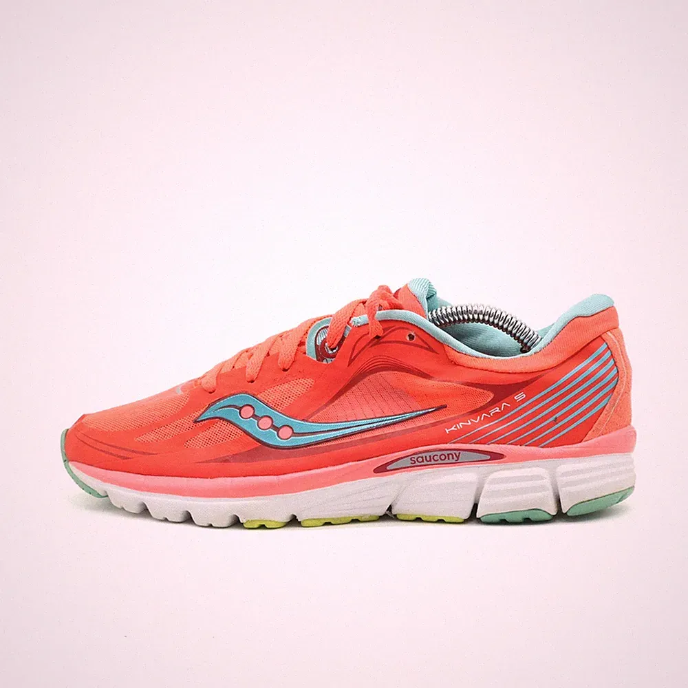Saucony Damen Kinvara 5 Sneaker Orange/Türkis Atmungsaktiv Laufschuh EU 39