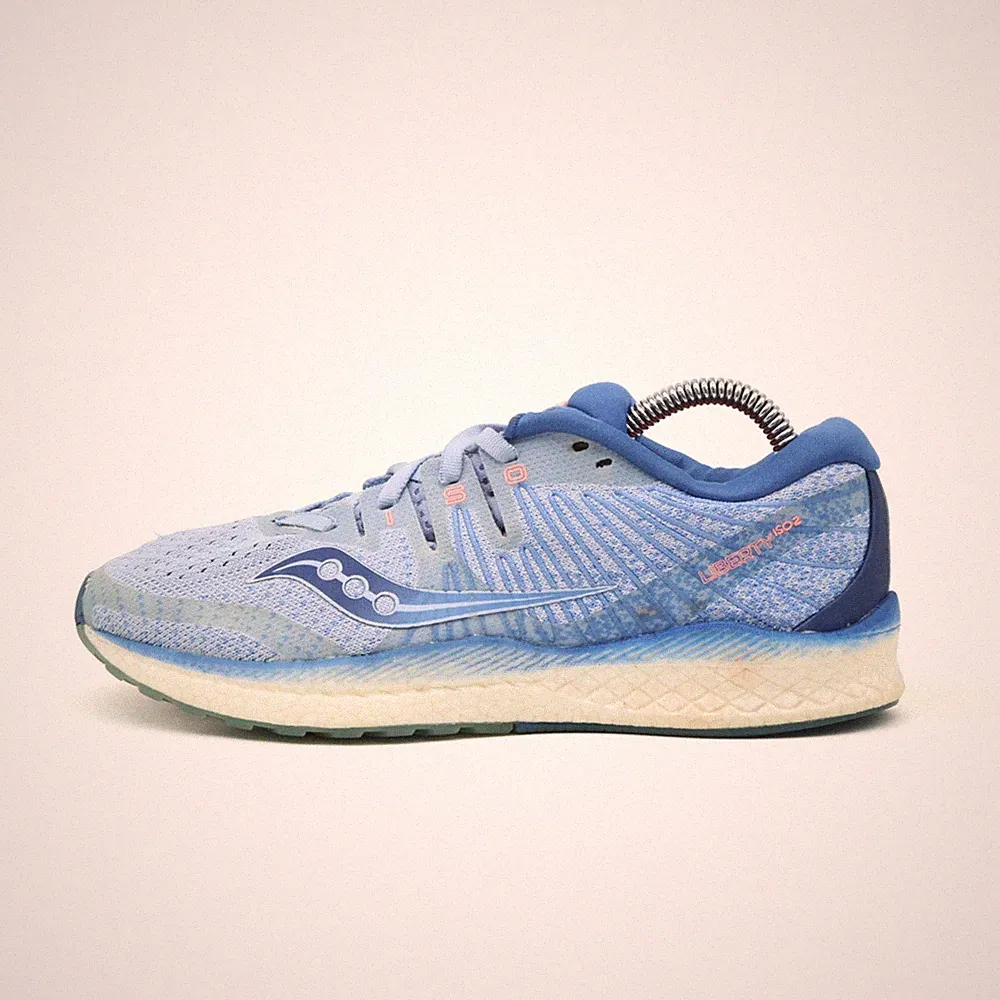 Saucony Damen Liberty ISO 2 Schuhe Blau Textil/TPU Low Series Laufschuhe EU 38,5
