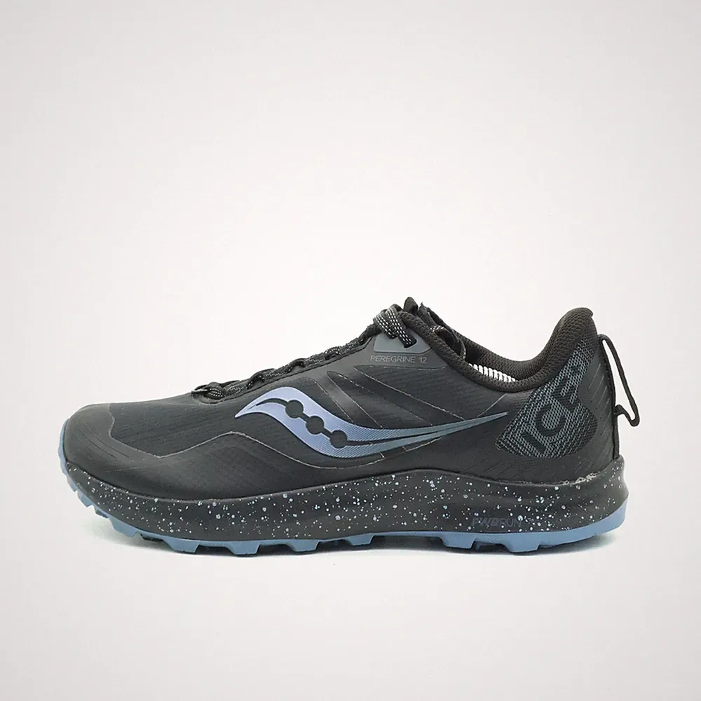 Saucony Damen Peregrine 12 Laufschuh Schwarz Blau Gepolstert Trail EU 40.5