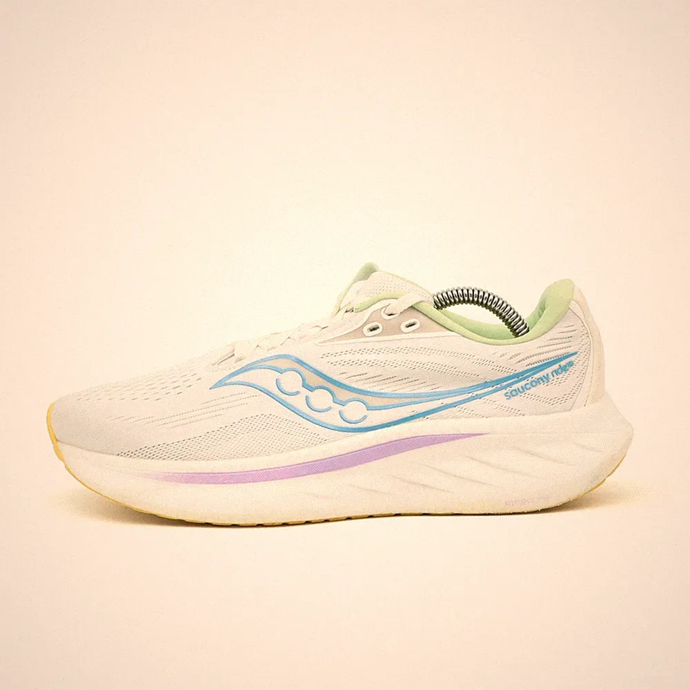 Saucony Damen Ride 15 Schuhe Weiß Mesh Niedrig Atmungsaktiv Laufschuh EU 40