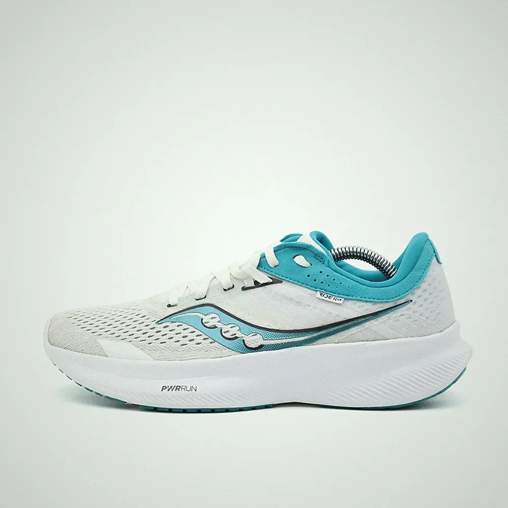 Saucony Damen Ride 16 Sneaker EU 40.5 Weiß/Türkis S10830-20