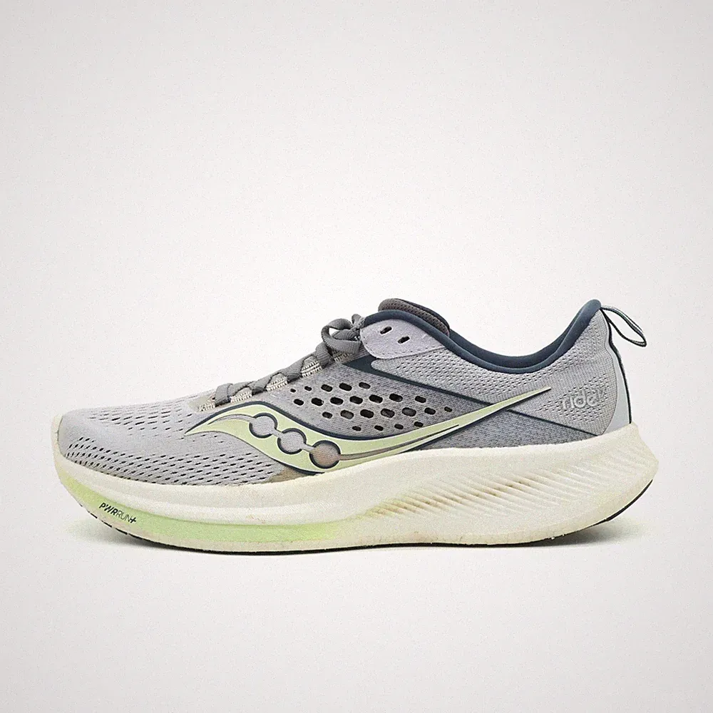 Saucony Damen Ride 17 Sneaker Grau Mesh Niedrig Atmungsaktiv Laufschuhe EU 42