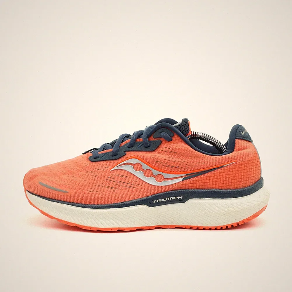 Saucony Damen Triumph 18 Sneaker Orange/Navy Textil/TPU Low-Top Laufschuhe EU 40