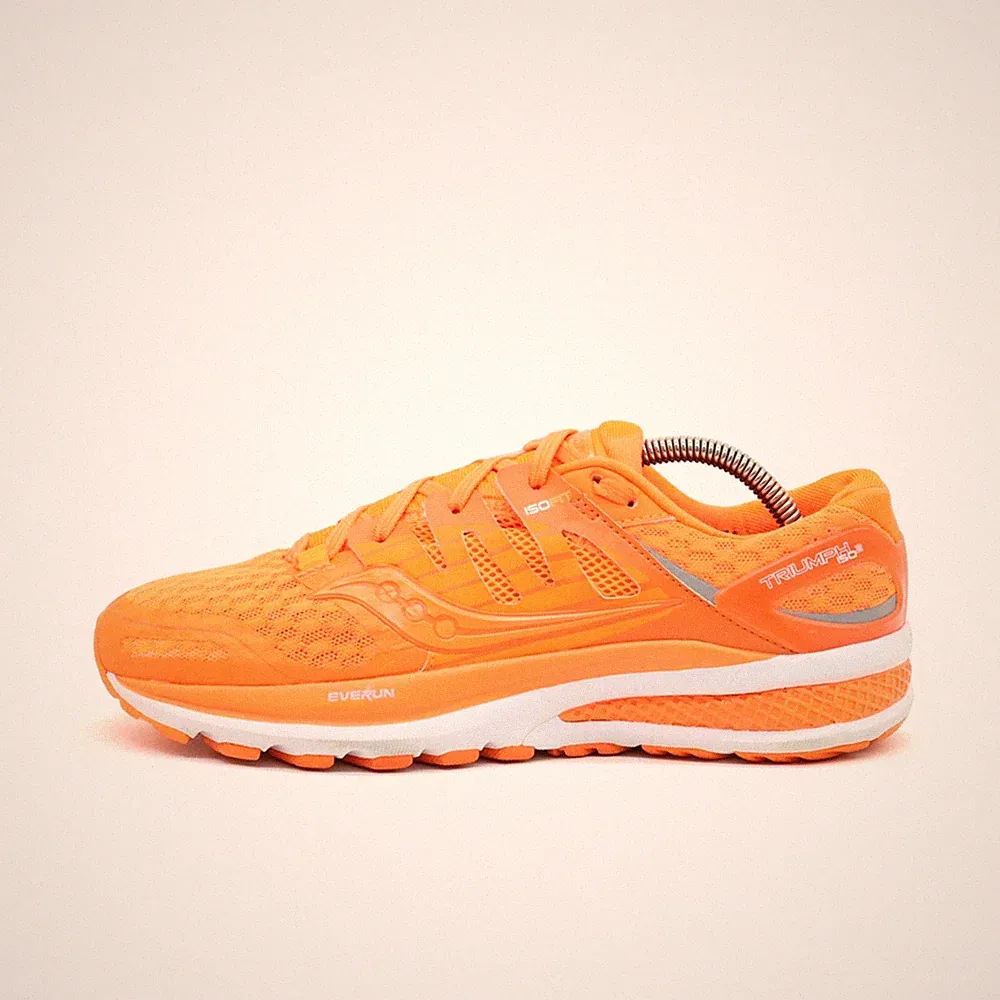 Saucony Damen Triumph ISO 2 Sneaker Orange Niedrig Laufschuhe EU 40,5