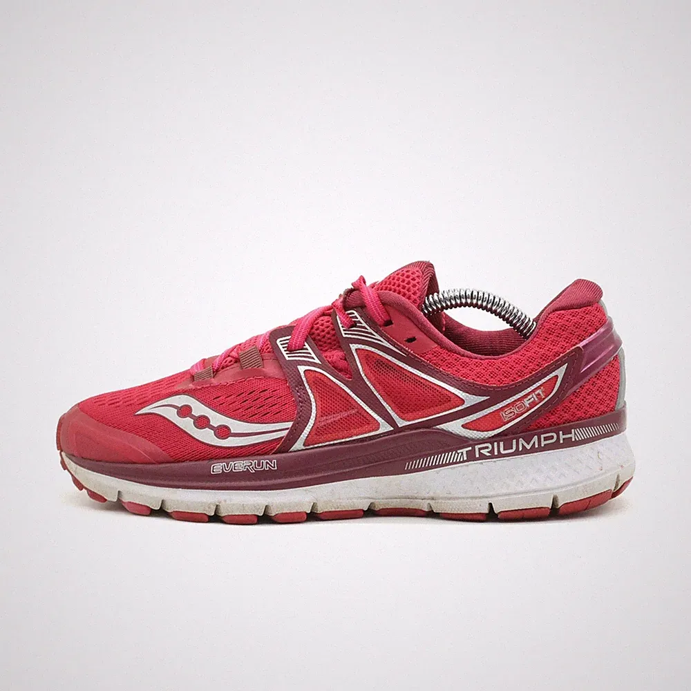 Saucony Damen Triumph ISO 3 Sneaker Pink Textil Low-Top Laufschuh EU 39