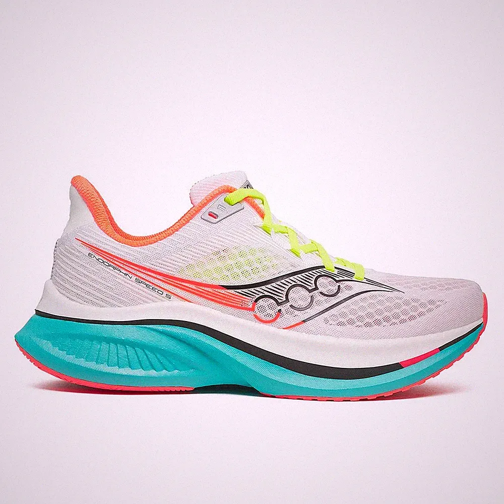 Saucony Endorphin Speed 5 Women white mutant Laufschuhe Joggingschuhe