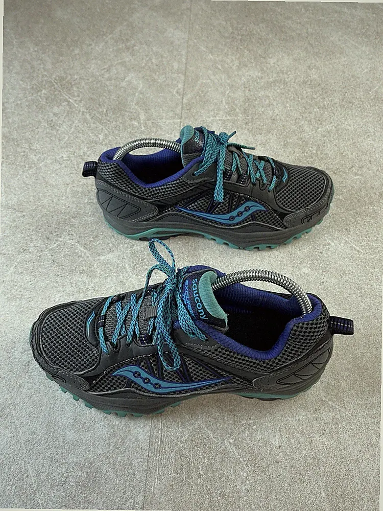 Saucony Grid Excursion TR9 Damen Trail Laufschuhe grau blau UK 5,5 S15249-3