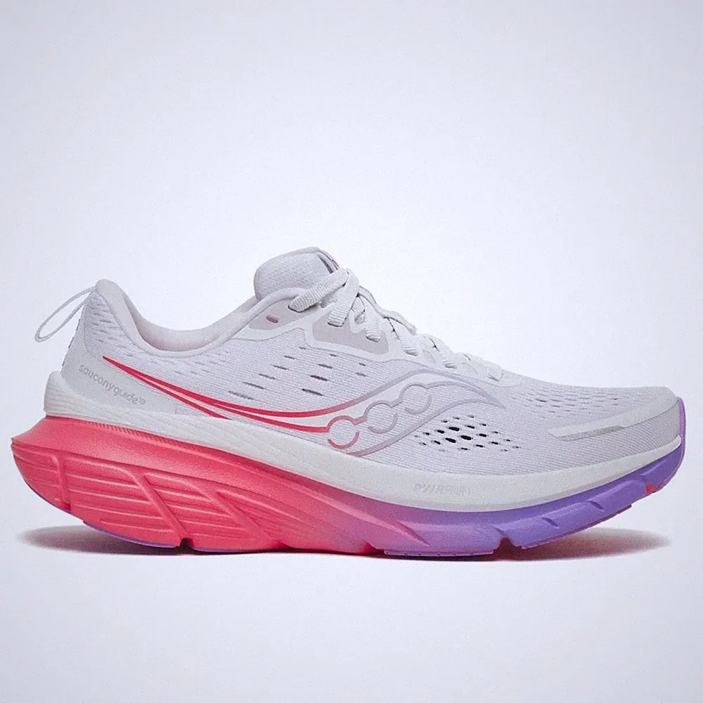 Saucony Guide 18 Women white crocus Laufschuhe Joggingschuhe Damen
