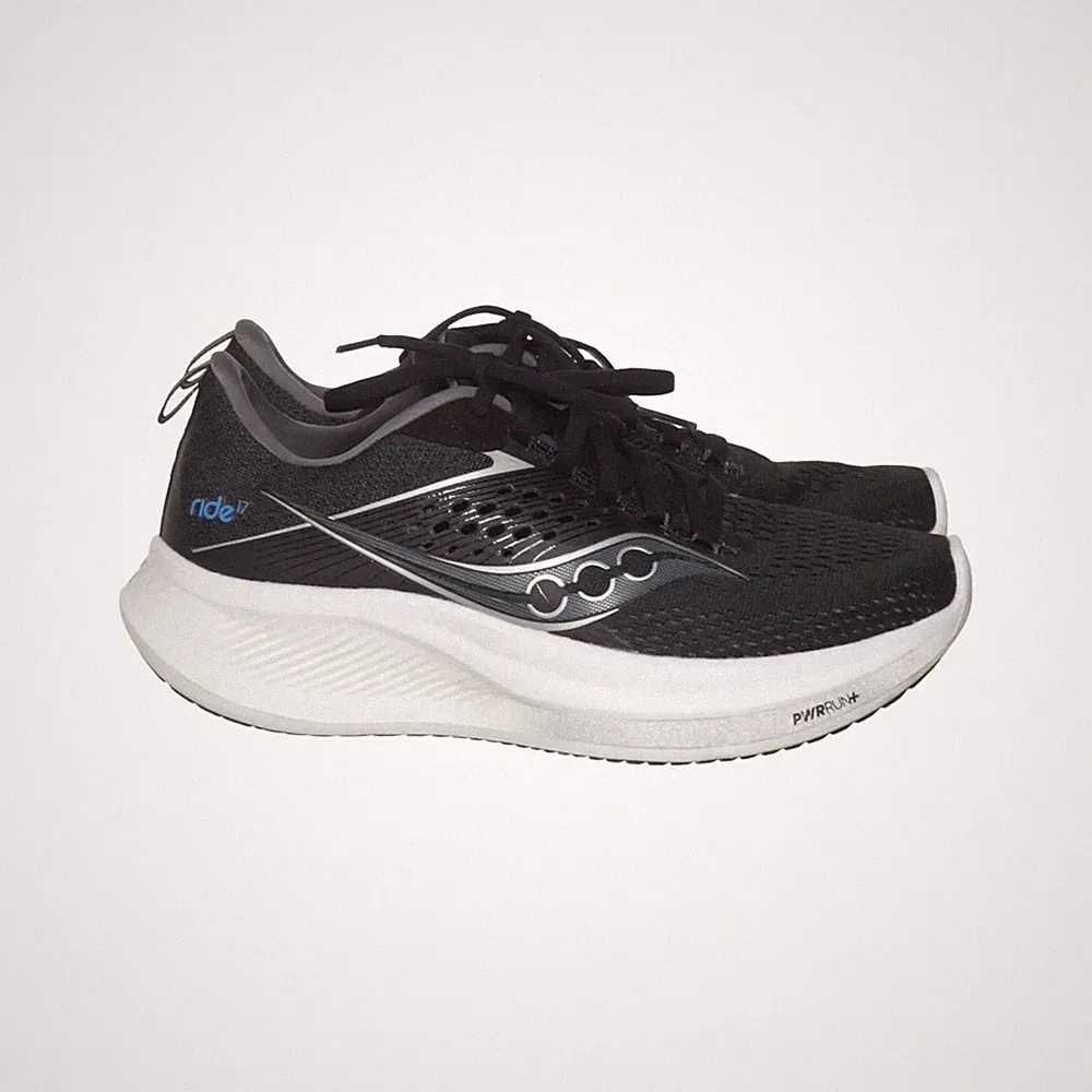 Saucony, Laufschuhe, Größe: 39, model: ride 17, Schwarz/Weiß, Damen #C2p