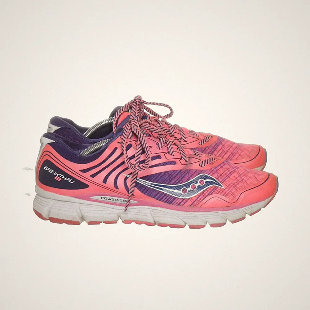 Saucony, Laufschuhe, Größe: 40 1/2, Nylon, Pink/Lila/Weiß, Damen #XPA