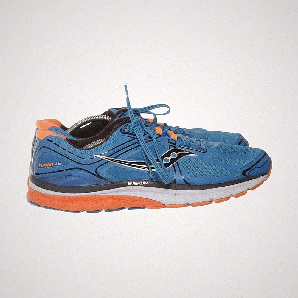 Saucony, Laufschuhe, Größe: 46 1/2, Everun, Blau/Orange/Weiß, Damen #qm9