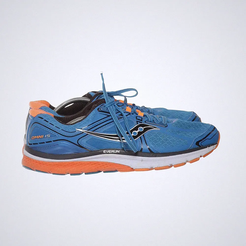 Saucony, Laufschuhe, Größe: 46 1/2, model: everun, Blau/Orange/Weiß, Damen #W0V