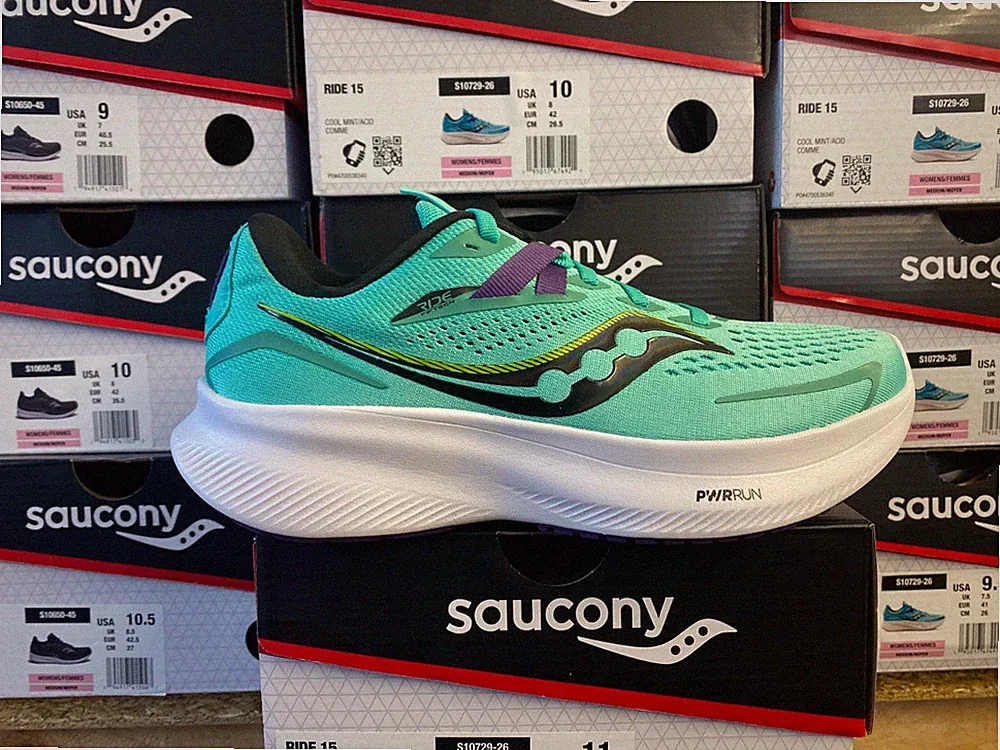 Saucony Ride 15 Damen Laufschuhe Neutral Grün Joggingschuhe S10729-26
