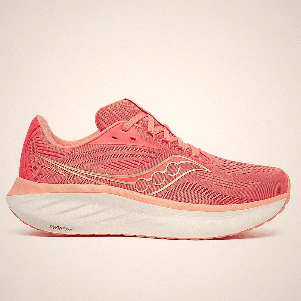 Saucony Ride 18 Women coral salmon Laufschuhe Joggingschuhe Damen