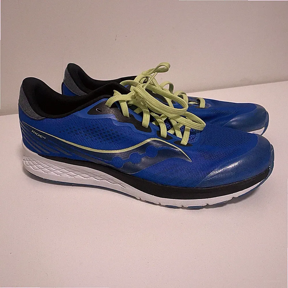 Saucony Ride 4 Damen Laufschuhe 38,5 US 6,5 blau grün Sneaker "