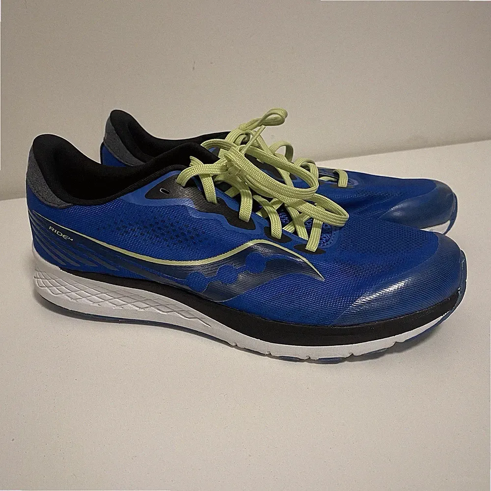 Saucony Ride 4 Damen Laufschuhe 38,5 US 6,5 blau grün Sneaker "