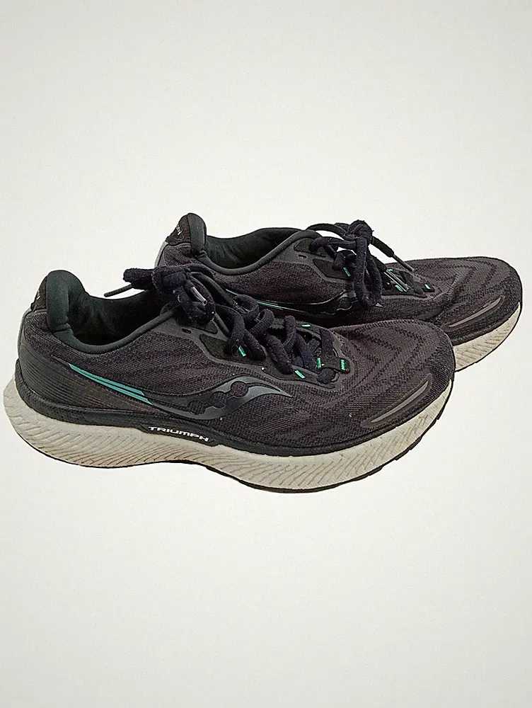 Saucony Triumph Laufschuhe Damen Gr. 39 Schwarz Türkis Running Sportschuhe