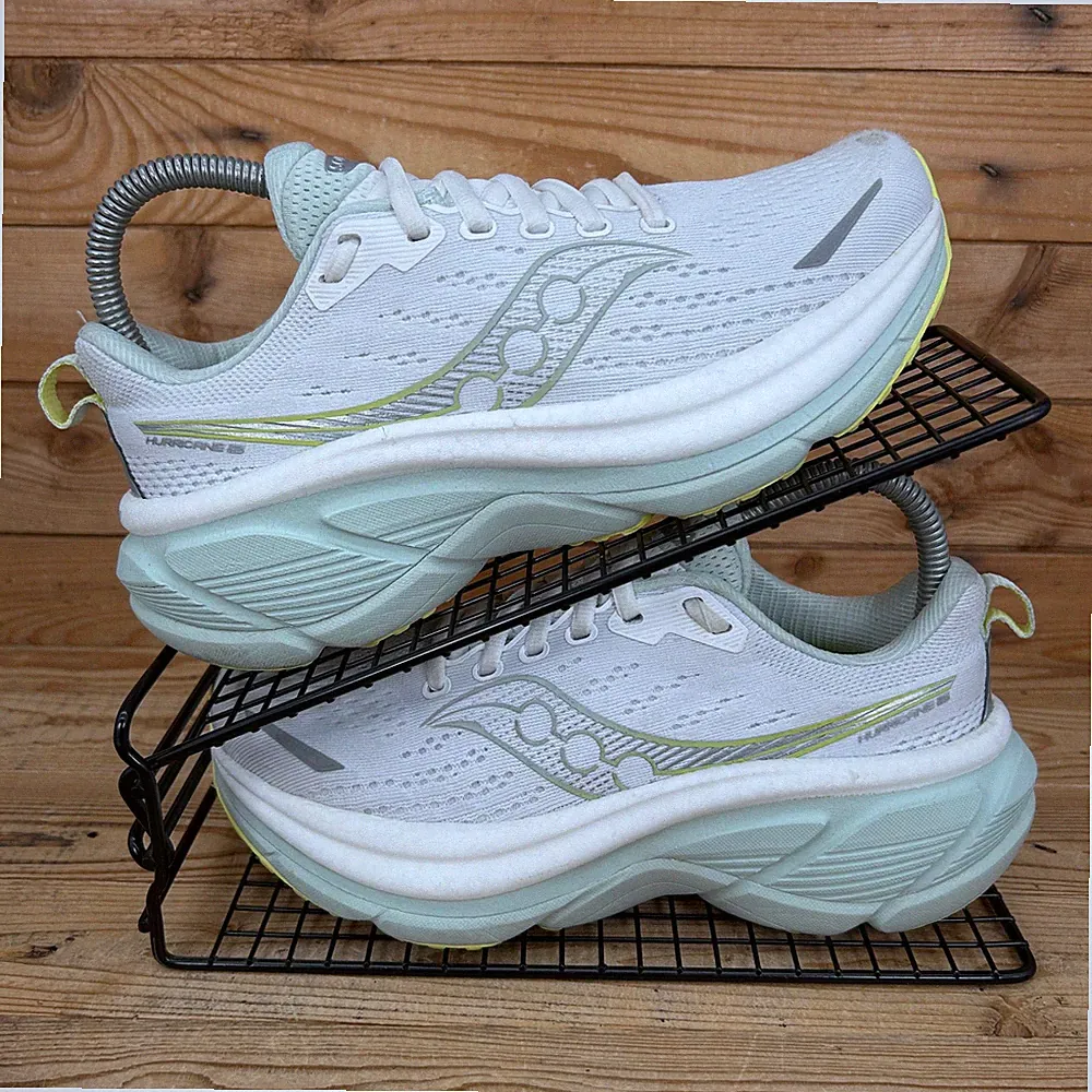 Saucony Turnschuhe Damen Größe UK 4 Hurricane 25 White Mist Straßenlaufschuhe