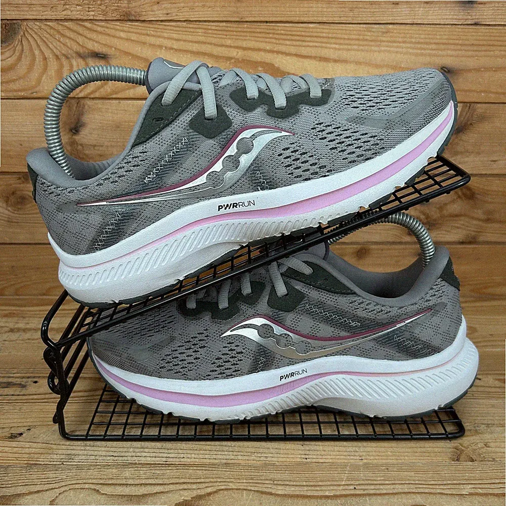 Saucony Turnschuhe Damen Größe UK 5,5 Omni 20 grau pink Straßenlauf Walk Schuhe