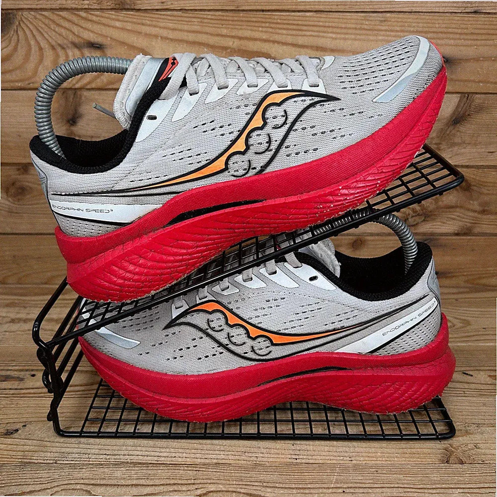 Saucony Turnschuhe Damen Größe UK 6 Endoprhin Speed 3 weiß rot Straßenlaufschuhe