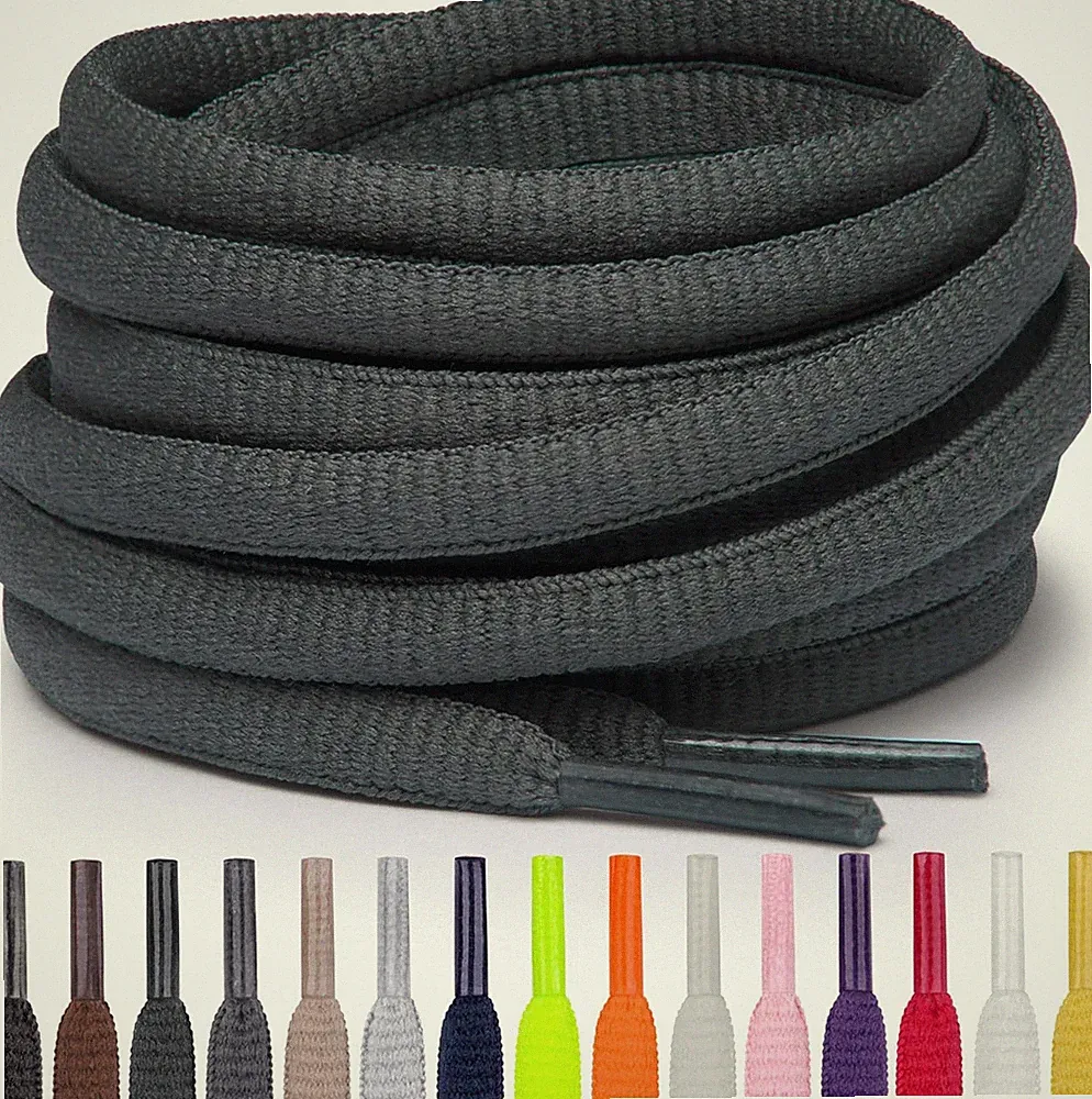 Schnürsenkel Oval, Reißfest für Sportschuhe, Sneaker und Laufschuhe - 100% Polye