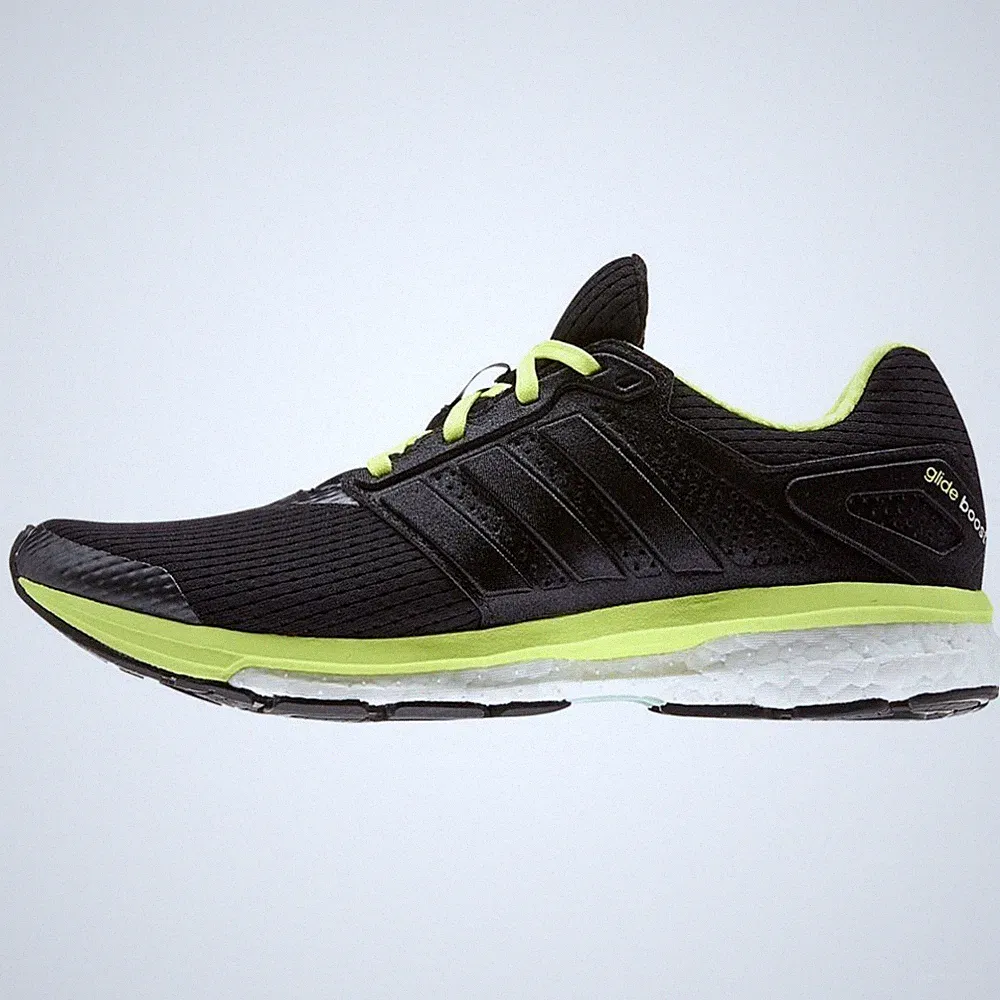 Schuhe Lauf Damen Adidas Women Supernova Glide 7 B33602 Schwarz-Grün-Weiß