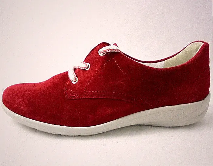 Semler Schnürschuhe Damen Bequeme Schuhe Leder rot 8,5 9,5 10,5 11 Weite H