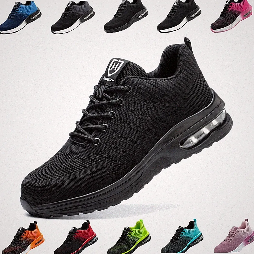 Sicherheitsschuhe Damen Herren Stahlkappe Arbeitsschuhe Sportschuhe Atmungsaktiv