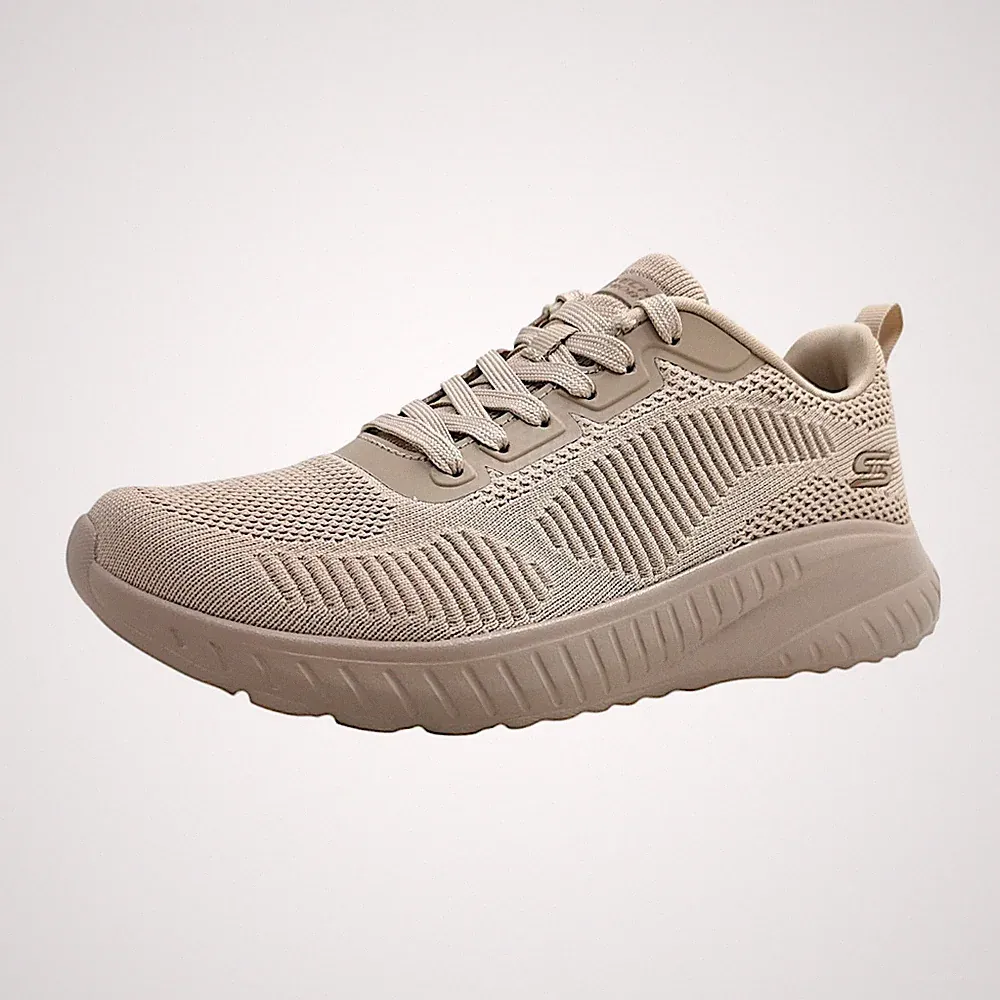 Skechers Bobs Squad Chaos-Face off Sportschuhe Damen Laufschuh Beige