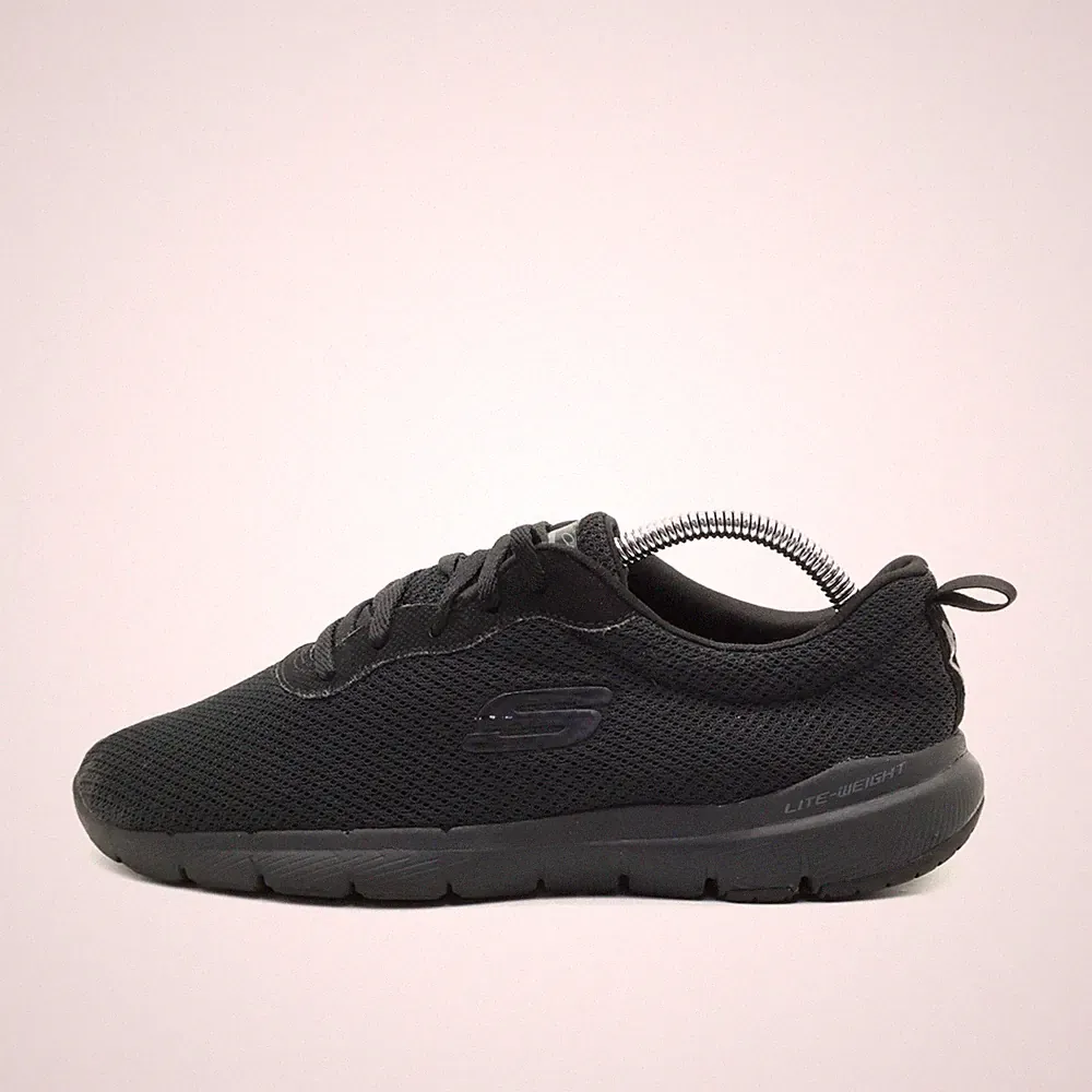 Skechers Damen 13070W BBK Schuh Schwarz Textil Low-Top Lite-Weight Sneaker EU 36