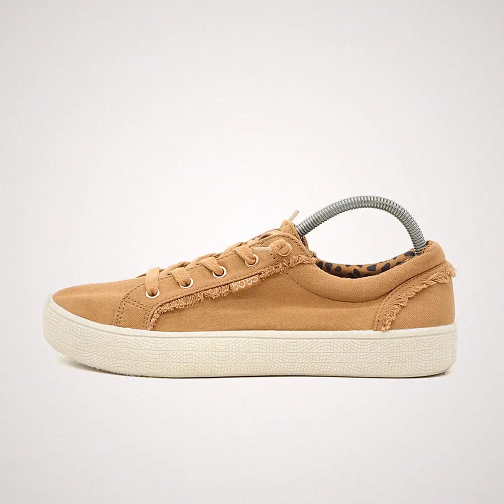 Skechers Damen BOBS von Schuh Beige Textil Low-Top Vegan Sneaker EU 37