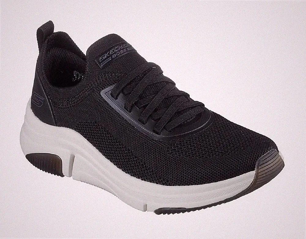 Skechers Damen Schwarz Comfort Bobs Sport Sparrow Flex Instant Clout Schuhe