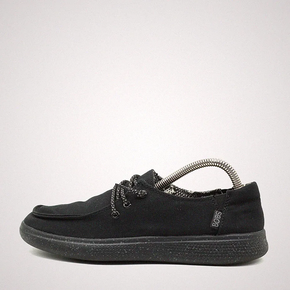 Skechers Damen SN 113448 Schnürschuh Schwarz Textil BOBS Freizeitschuh EU 37