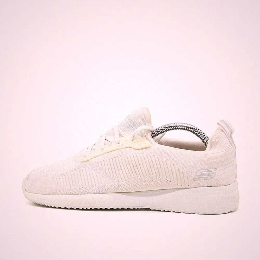 Skechers Damen SN 31362 Schuh Weiß Textil Low-Top Memory BOBS Sneaker EU 38