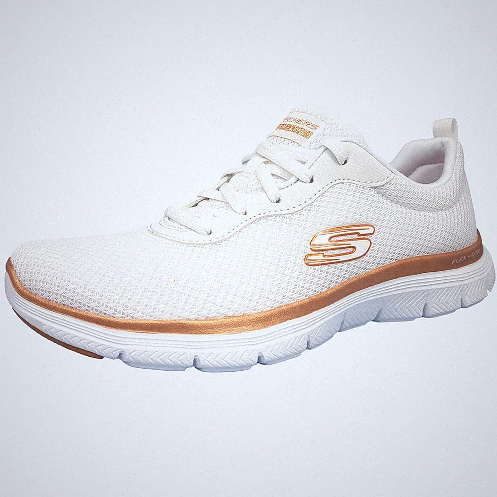 Skechers Flex Appeal Sportschuhe Damen Trainingsschuhe Weiß Freizeit