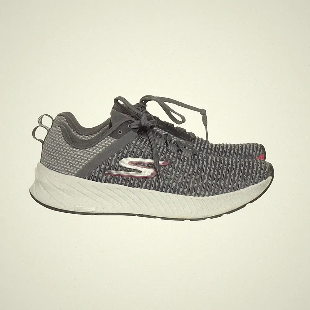 Skechers Go Walk, Laufschuhe, Größe: 37, model: go run, Grau/Pink, Damen #KxI