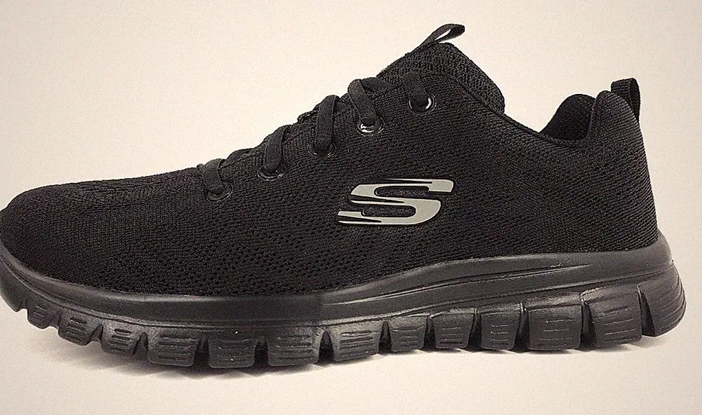 Skechers Graceful Sportschuhe Damen Sneaker Laufschuh Schwarz Freizeit
