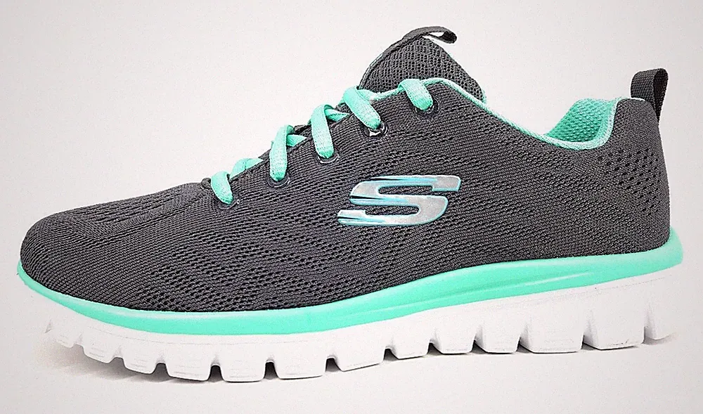 Skechers Graceful Sportschuhe Damen Trainingsschuhe Laufschuh Grau Freizeit