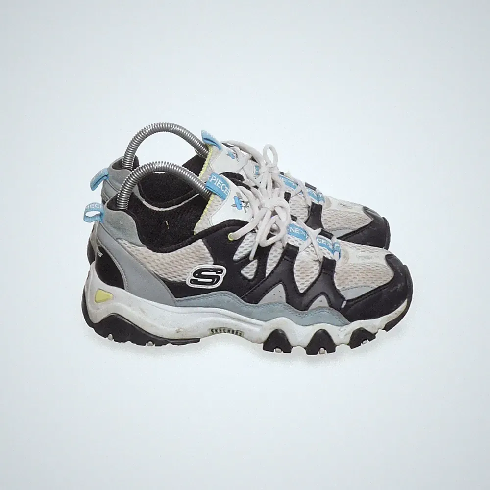 Skechers, Laufschuhe, Größe: 38, Schwarz/Weiß/Grau, Damen #MJ1