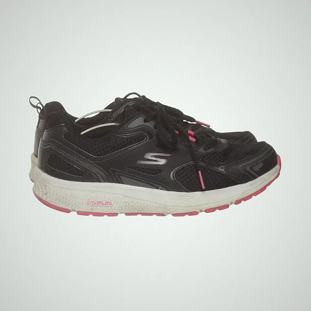 Skechers, Laufschuhe, Größe: 39, model: go run, Leder, Schwarz/Pink, Damen #WVH