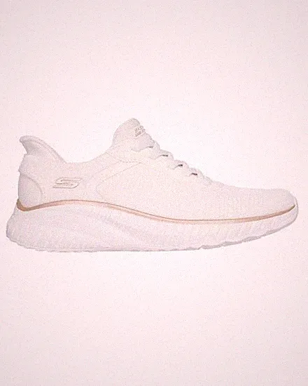 Skechers Schuhe BOBS SQUAD Damen Weiß Memory Foam 117497 WTGD Running