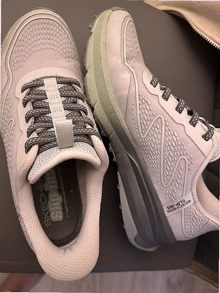 SKECHERS Slip-ins Damen Sneaker Memory Foam Schnürung Grau EU 38