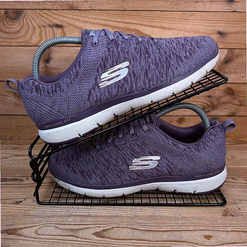 Skechers Sneaker Damen Größe UK 5,5 Flex Appeal lila bequeme Wanderschuhe